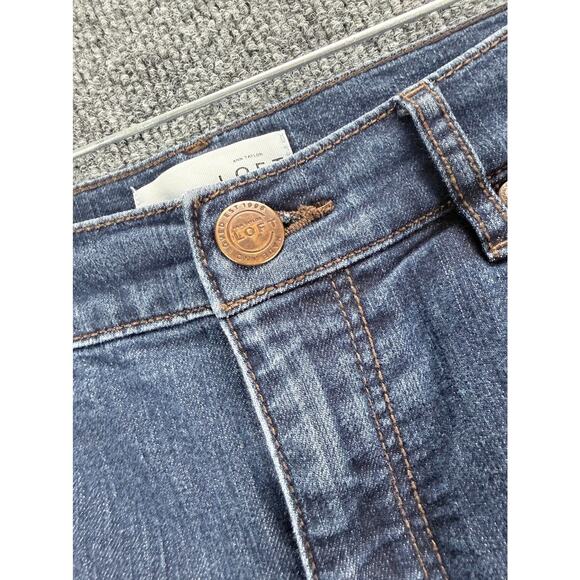 Loft Jeans Womens 26/2 Modern Straight Medium Wash Denim Blue Pants Stretch - Picture 8 of 13